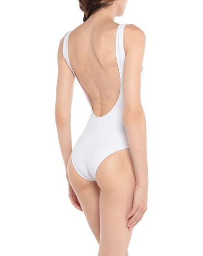 Shop Chiara Ferragni Woman One-piece Swimsuit White Size M Polyamide, Elastane