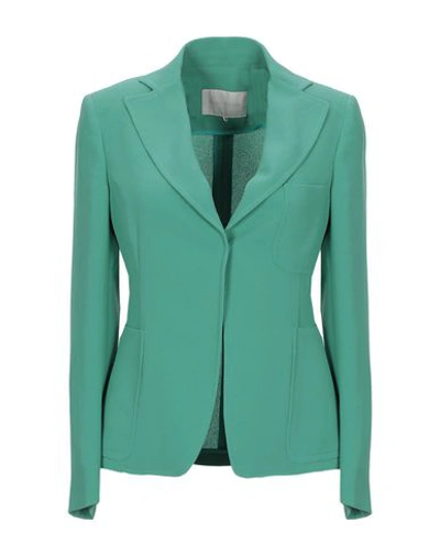 Shop L'autre Chose L' Autre Chose Woman Blazer Green Size 10 Polyester