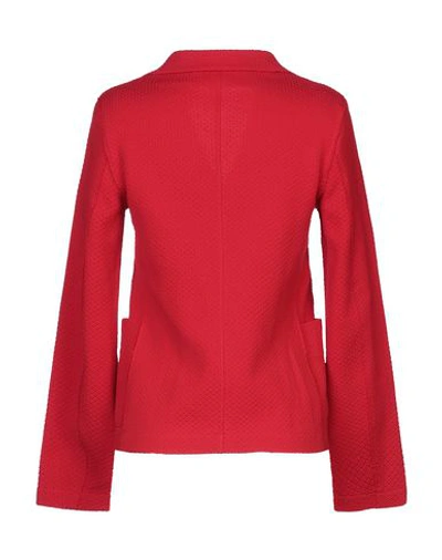 Shop Harris Wharf London Woman Blazer Red Size 8 Cotton