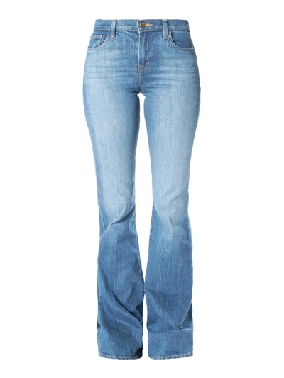 Shop J Brand Faded Denim Bootcut Jeans In Medium Wash