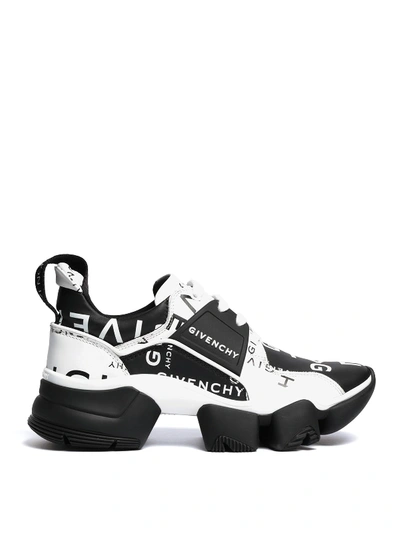 Shop Givenchy Jaw  Two-tone Logo Print Low-top Sneakers In Black