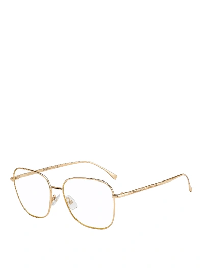 Shop Fendi Amor  Optical Glasses In Gold