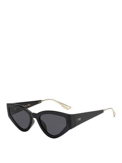 Shop Dior Catstyle1 Logo Detail Cat-eye Sunglasses In Green