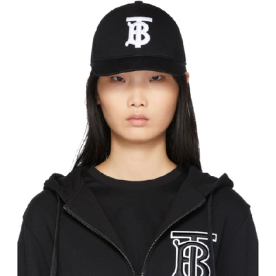 Shop Burberry Black Logo Baseball Cap