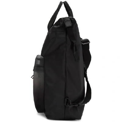 Shop Hugo Black Gradient Tote Backpack In 001 Black