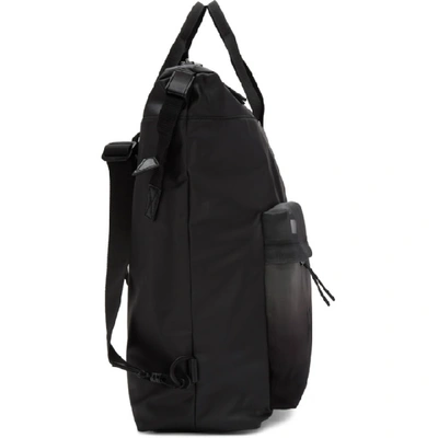 Shop Hugo Black Gradient Tote Backpack In 001 Black