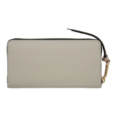 Shop Marc Jacobs Taupe And Beige Snapshot Standard Continental Wallet In 088 Dust Mu