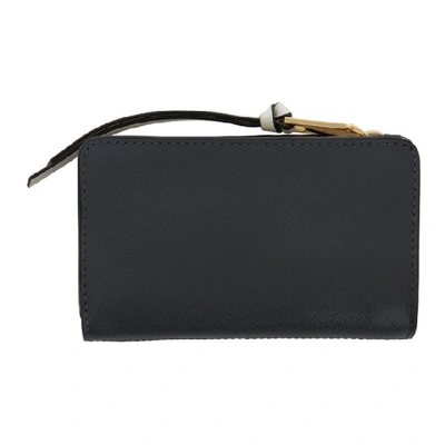 Shop Marc Jacobs Black And Grey Snapshot Compact Wallet In 002 Black M