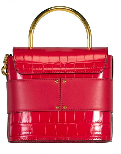 Shop Chloé Crimson Aby Lock Bag In Crmsnpnk