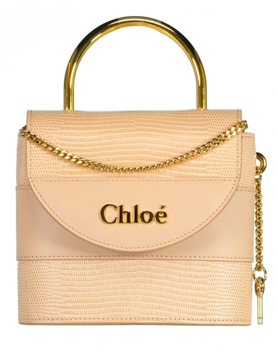 Shop Chloé Pink Aby Lock Bag