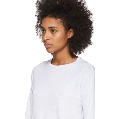 Shop Re/done White Heritage Long Sleeve T-shirt In Optic White