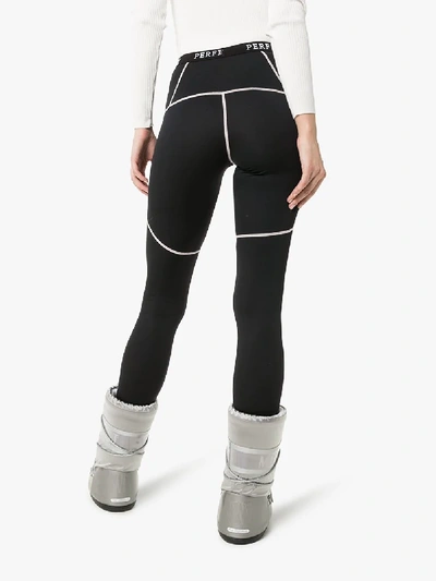 Shop Perfect Moment Knitted Thermal Leggings In Black