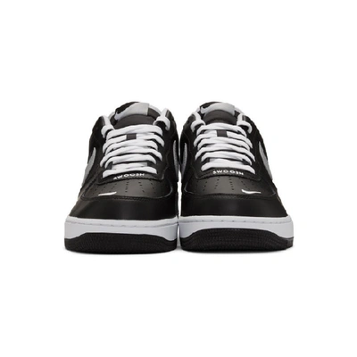 Shop Nike Black And White Air Force 1 07 Lv8 4 Sneakers In 001blackwol