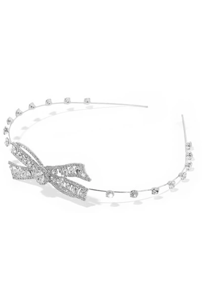 Shop Jennifer Behr Ines Silver-tone Swarovski Crystal Headband
