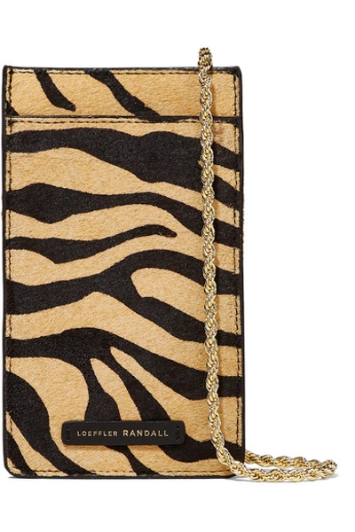 Shop Loeffler Randall Augusta Tiger-print Calf Hair Shoulder Bag In Zebra Print