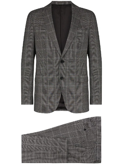 Shop Hugo Boss Checked Two Piece Suit In Grey