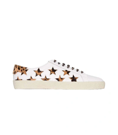 Shop Saint Laurent Star Print Court Sneakers In Multicolor