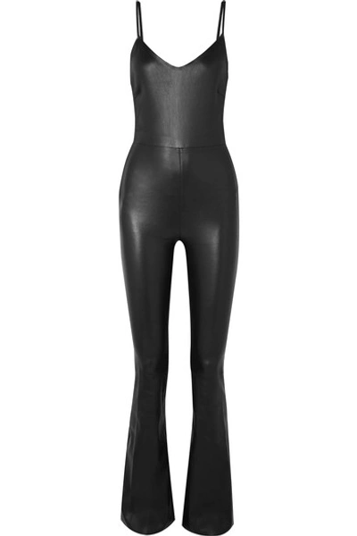 Sprwmn Stretch-leather Jumpsuit In Black | ModeSens