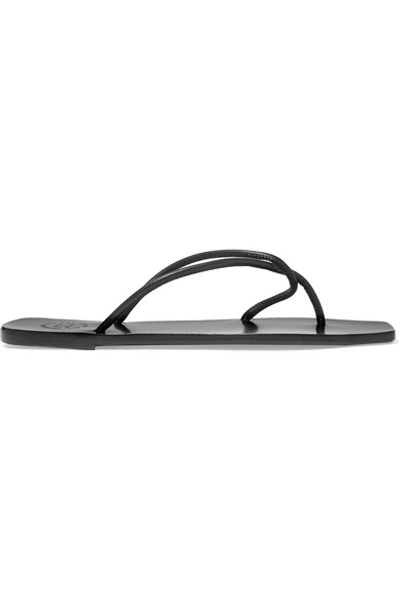 Shop Atp Atelier Alessano Leather Sandals In Black