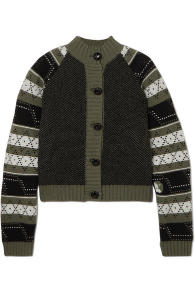 ganni fair isle cardigan