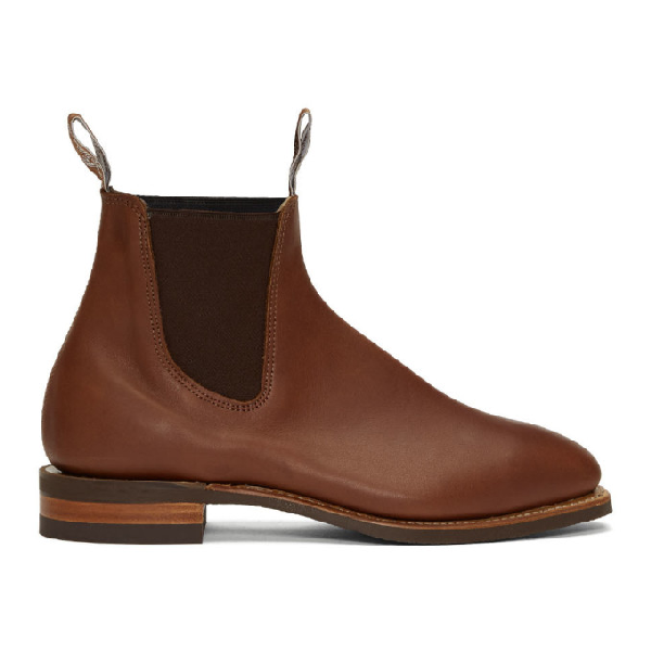 caramel chelsea boots