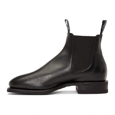 Shop R.m.williams R.m. Williams Black Yearling Comfort Craftsman Chelsea Boots