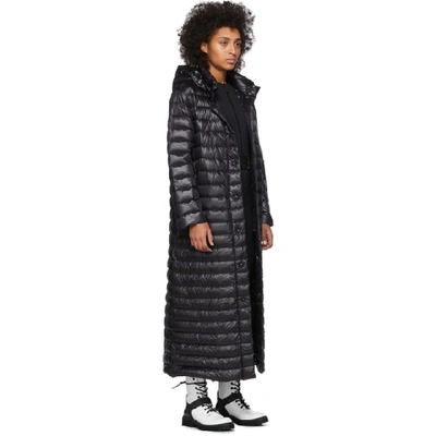 Moncler Chocolat Long Season Channel-quilt Down Jacket In Black | ModeSens