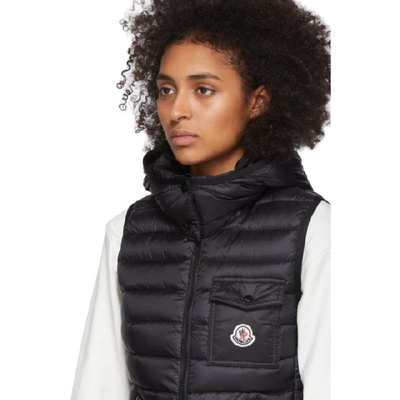 Shop Moncler Black Down Glycine Vest In 999 Black