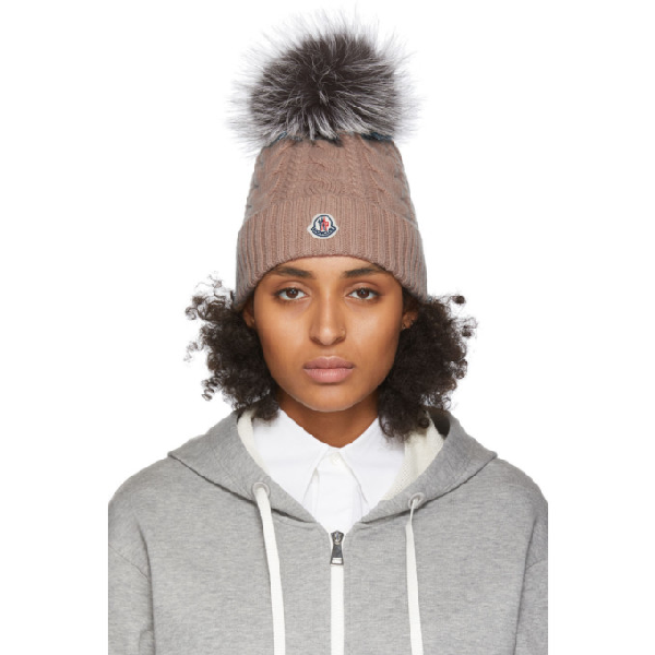 moncler fur beanie
