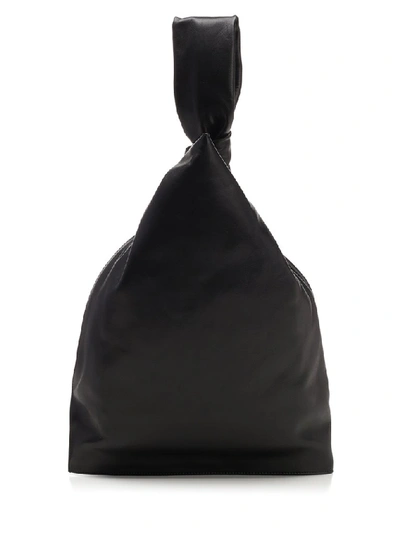 Shop Bottega Veneta Knotted Handle Tote Bag In Black