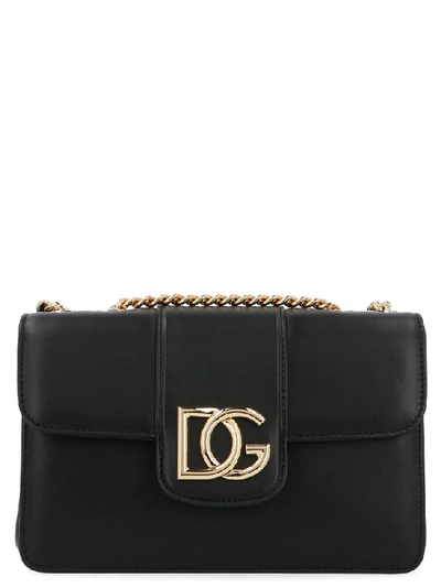 Shop Dolce & Gabbana Dg Logo Plaque Shoulder Bag In Black