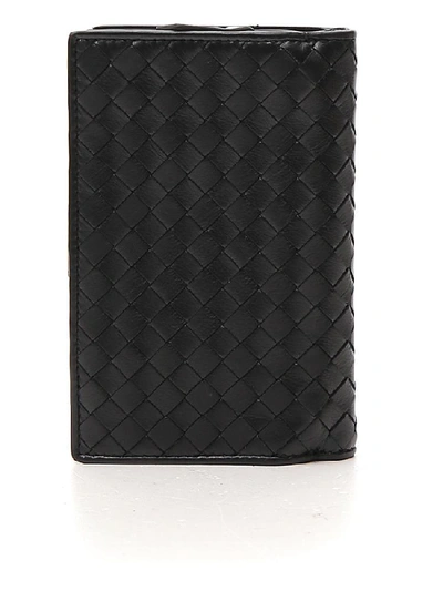 Shop Bottega Veneta Woven Clasp Wallet In Black