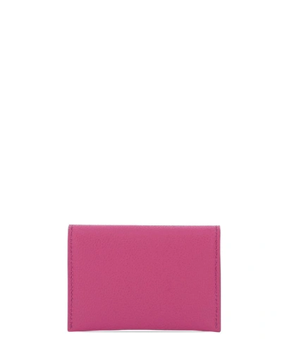 Shop Ferragamo Salvatore  Gancini Studded Cardholder In Pink