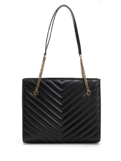 Shop Saint Laurent Tribeca Medium Shopping Bag In Black