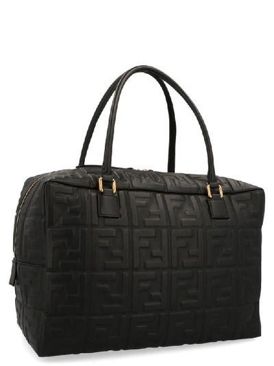 Shop Fendi Ff Embossed Tote Bag In Black