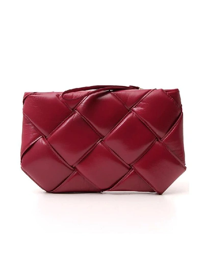 Shop Bottega Veneta Woven Clutch Bag In Pink