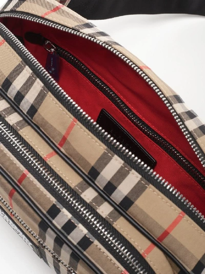 Shop Burberry Checked Belt Bag In Multi