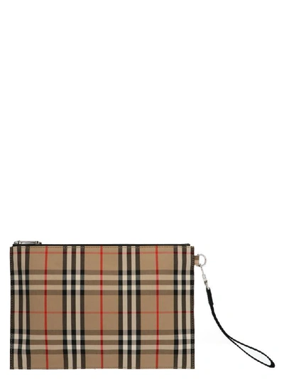 Shop Burberry Vintage Check Clutch Bag In Multi