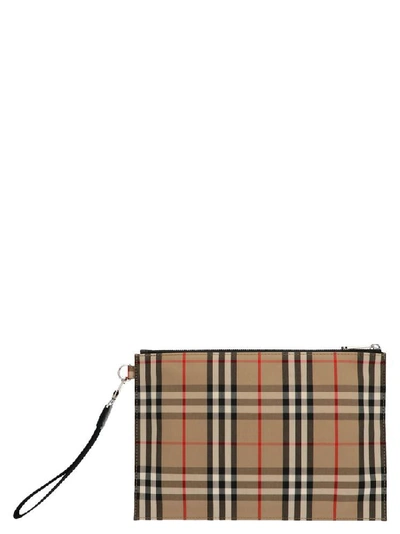 Shop Burberry Vintage Check Clutch Bag In Multi