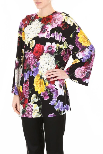 Shop Dolce & Gabbana Floral Printed Blouse In Multi