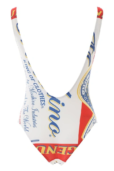 Shop Moschino X Budweiser Swimsuit In Multi