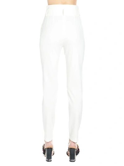 Shop Dolce & Gabbana High Waisted Trousers In White