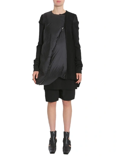 Shop Rick Owens Oversized Padded Zip Jacket In Black