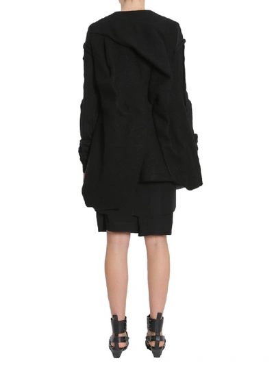 Shop Rick Owens Oversized Padded Zip Jacket In Black