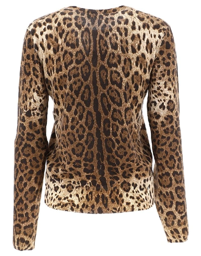 Shop Dolce & Gabbana Animalier Printed Cardigan In Multi