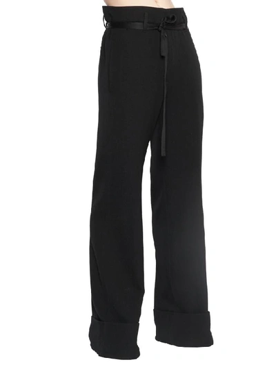 Shop Ann Demeulemeester Oversized Pants In Black