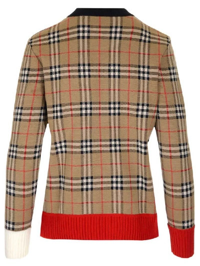 Shop Burberry Check Sweater In Multi