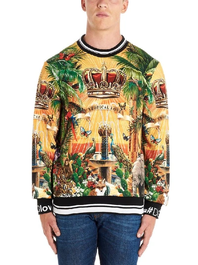 Shop Dolce & Gabbana Motif Printed Sweatshirt In Multi