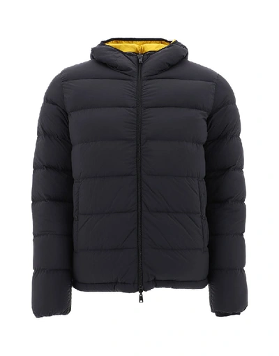 Shop Herno Reversible Hooded Puffer Jacket In Black