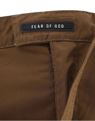 Shop Fear Of God Waist Tie Cargo Pants In Brown